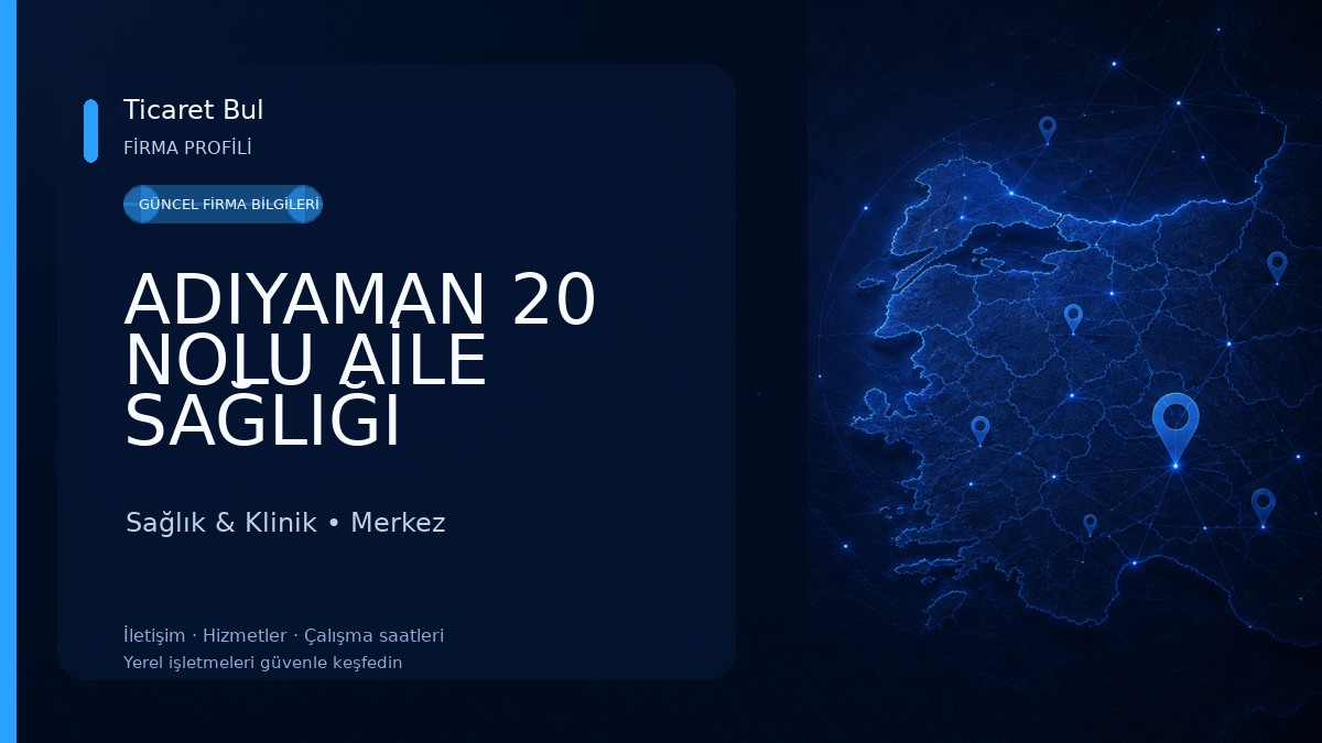 ADIYAMAN 20 NOLU AİLE SAĞLIĞI MERKEZİ Sağlık & Klinik