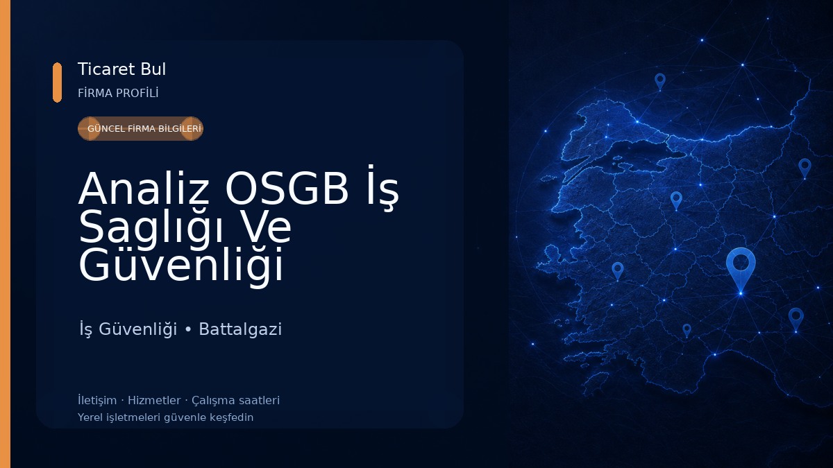 Analiz OSGB İş Saglığı Ve Güvenliği 