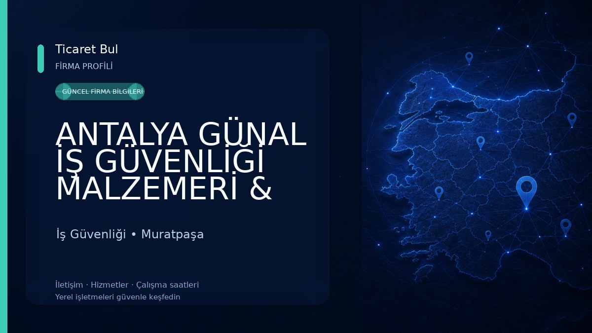 ANTALYA GÜNAL İŞ GÜVENLİĞİ MALZEMERİ & ANTALYA TRAFİK MALZEMELERİ TOPTAN VE PERAKENDE SATIŞ & ANTALYA OTOPARK MALZEMELERİ İş Güvenliği