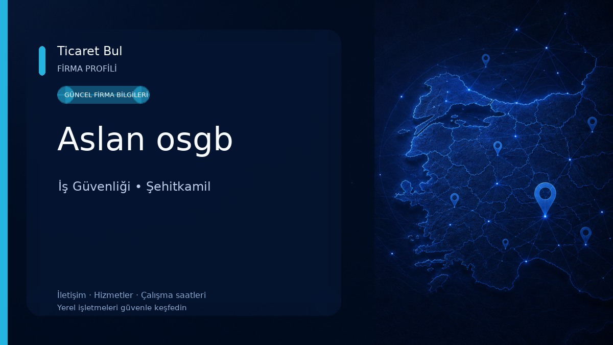 Aslan osgb İş Güvenliği