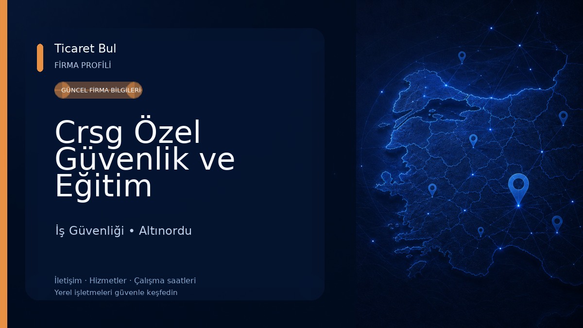Crsg Özel Güvenlik ve Eğitim Hizmetleri İş Güvenliği