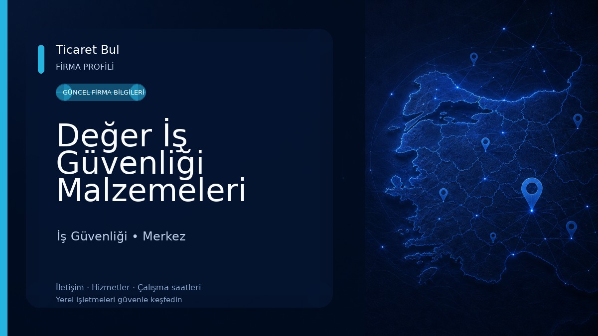 Değer İş Güvenliği Malzemeleri