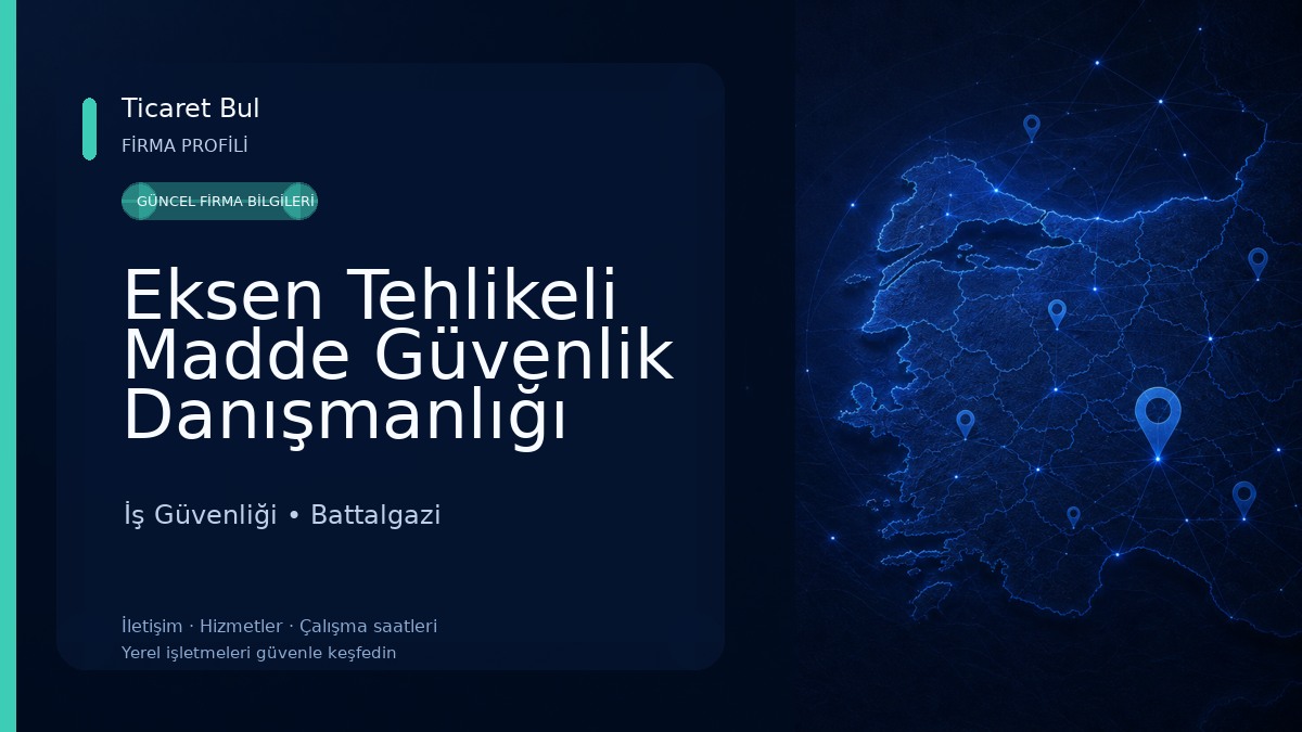 Eksen Tehlikeli Madde Güvenlik Danışmanlığı Hizmetleri Ltd.Şti