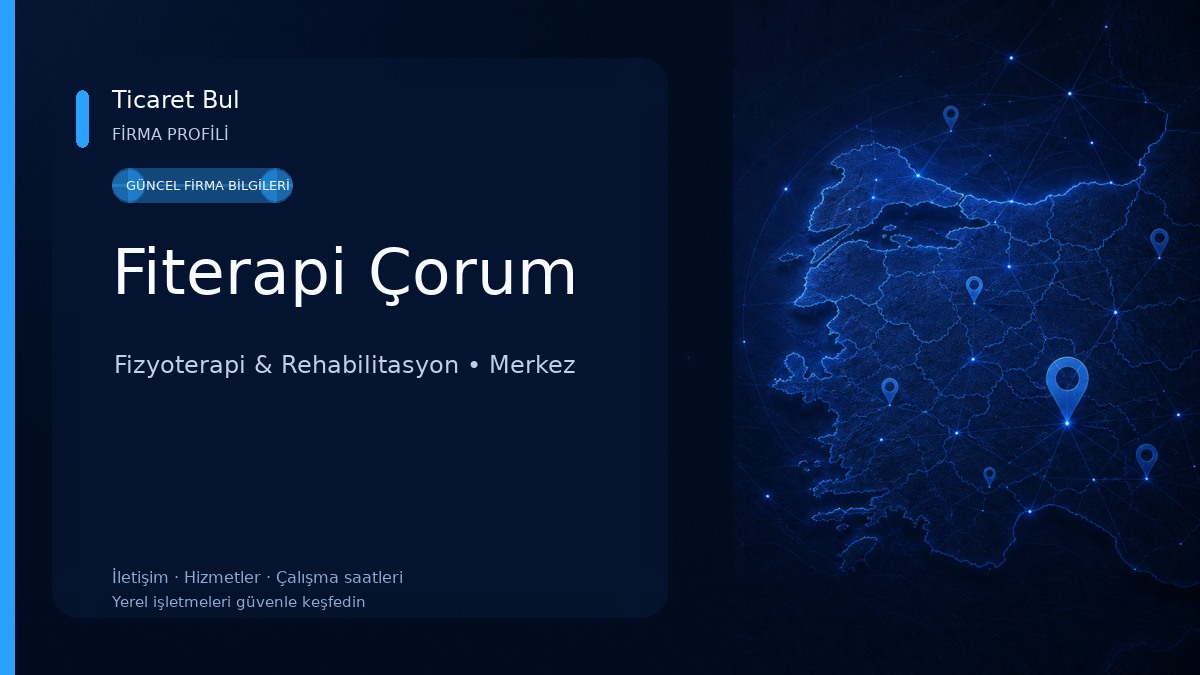 Fiterapi Çorum Fizyoterapi & Rehabilitasyon