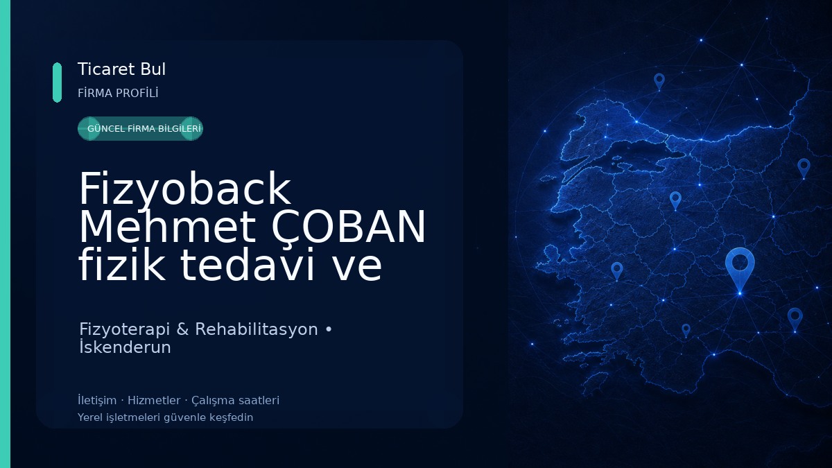 Fizyoback Mehmet ÇOBAN fizik tedavi ve pilates merkezi