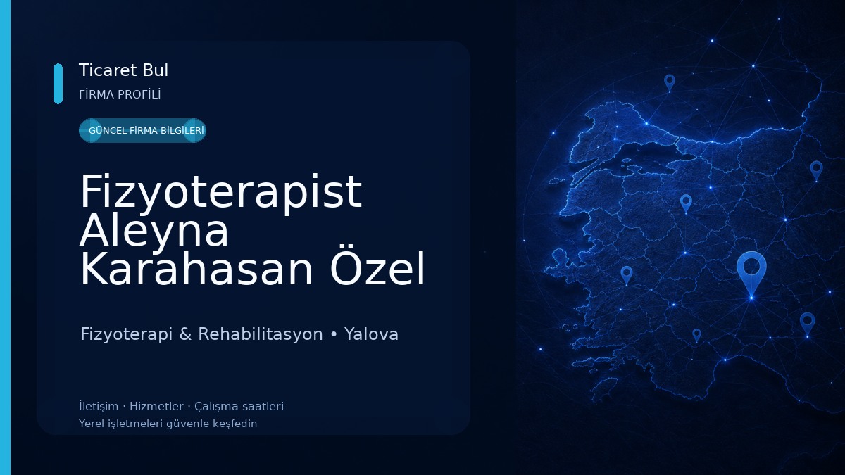 Fizyoterapist Aleyna Karahasan Özel Sağlık Meslek Hizmet Birimi Fizyoterapi & Rehabilitasyon