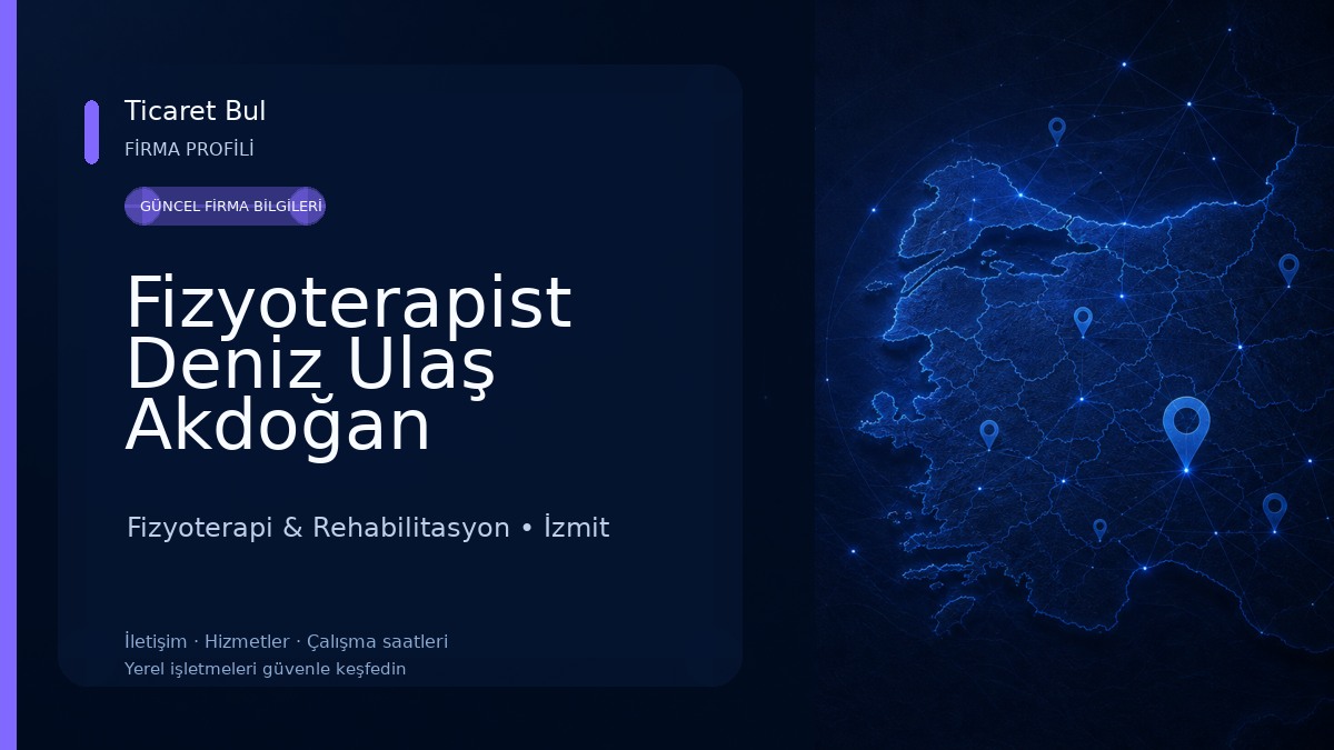 Fizyoterapist Deniz Ulaş Akdoğan