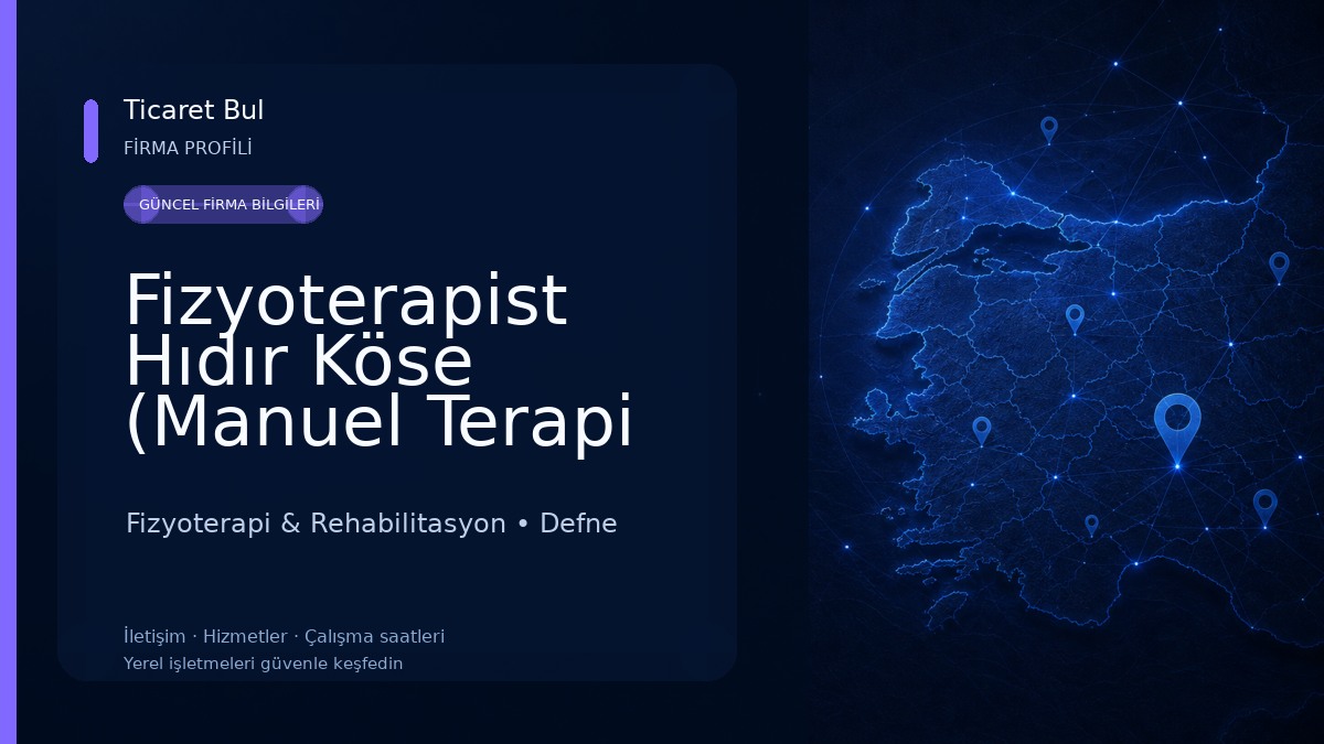 Fizyoterapist Hıdır Köse (Manuel Terapi & Reformer Pilates) Fizyoterapi & Rehabilitasyon