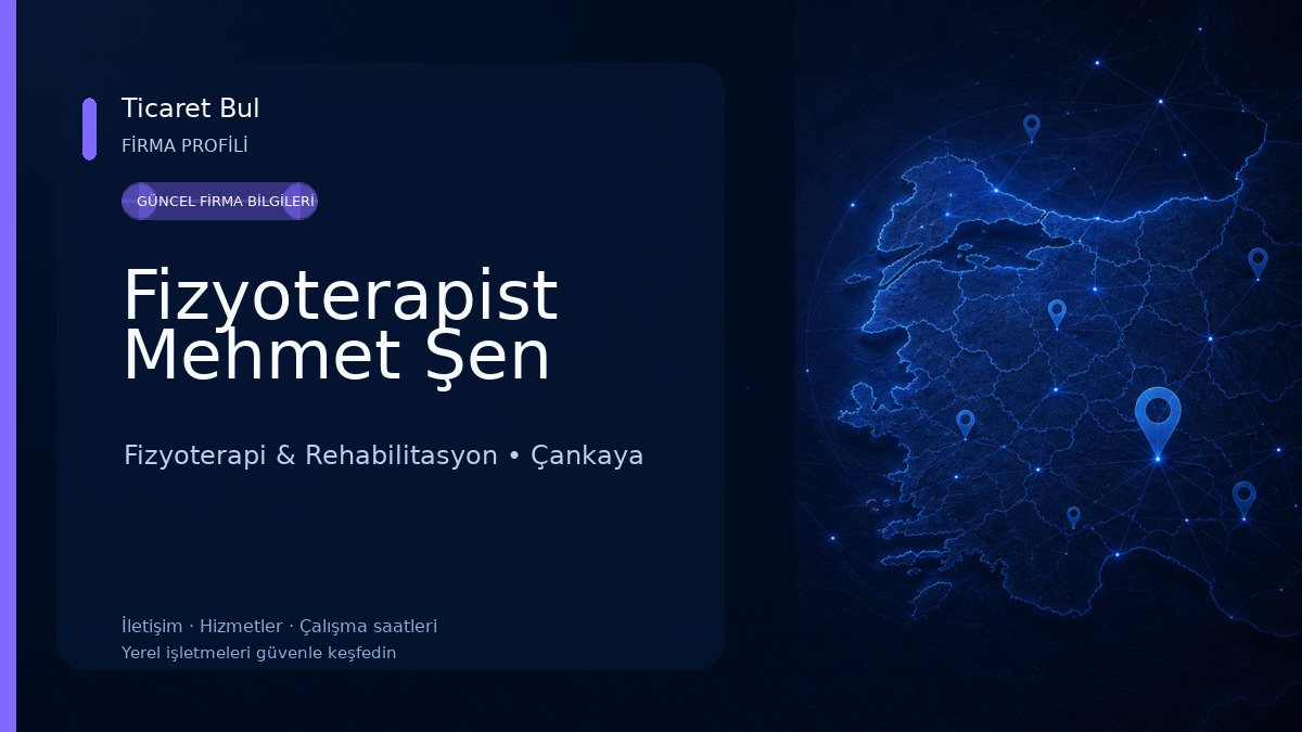 Fizyoterapist Mehmet Şen Fizyoterapi & Rehabilitasyon