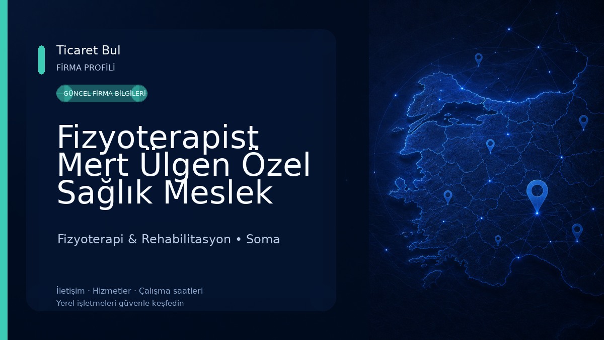 Fizyoterapist Mert Ülgen Özel Sağlık Meslek Hizmet Birimi Fizyoterapi & Rehabilitasyon