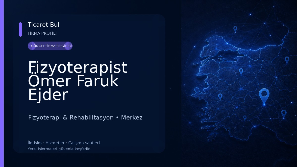 Fizyoterapist Ömer Faruk Ejder 