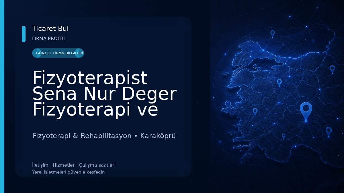 Fizyoterapist Sena Nur Deger Fizyoterapi ve Danışmanlık Merkezi Fizyoterapi & Rehabilitasyon