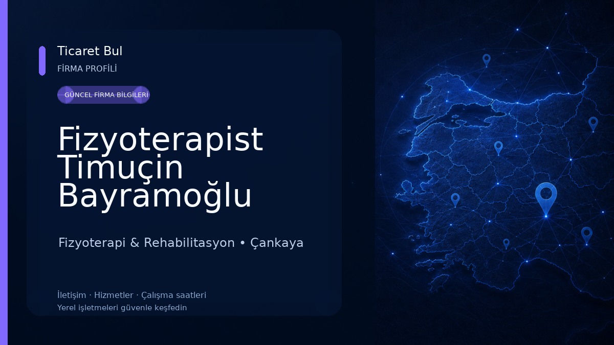 Fizyoterapist Timuçin Bayramoğlu 