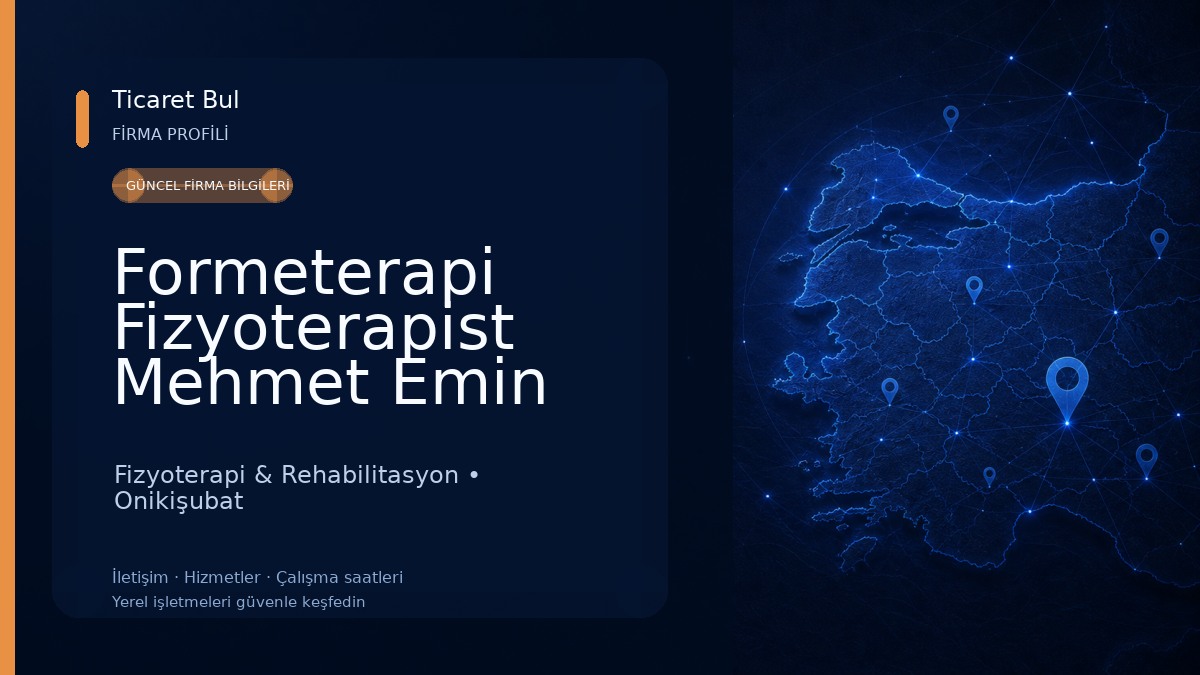 Formeterapi Fizyoterapist Mehmet Emin Sığındım Fizyoterapi & Rehabilitasyon