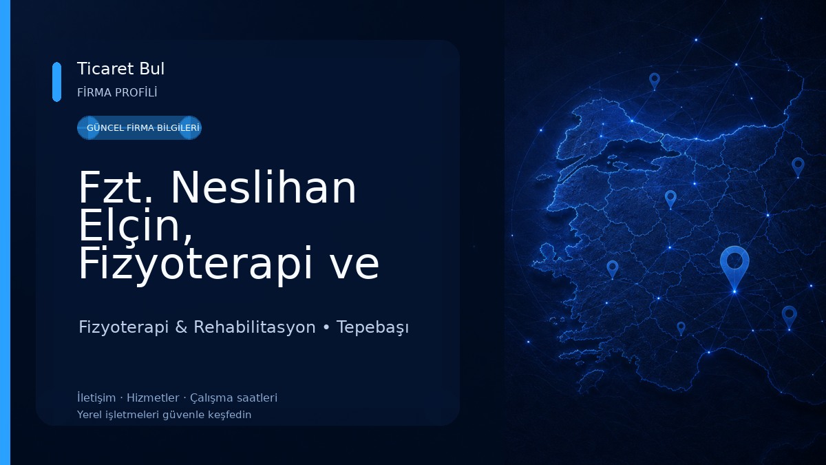 Fzt. Neslihan Elçin, Fizyoterapi ve Rehabilitasyon Fizyoterapi & Rehabilitasyon