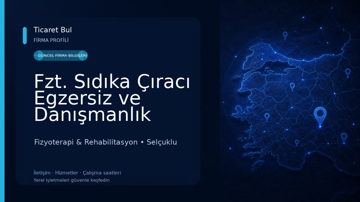 Fzt. Sıdıka Çıracı Egzersiz ve Danışmanlık Merkezi Fizyoterapi & Rehabilitasyon