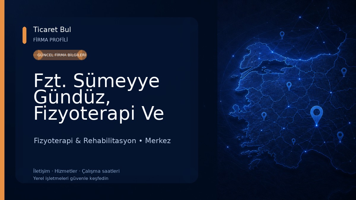 Fzt. Sümeyye Gündüz, Fizyoterapi Ve Rehabilitasyon Fizyoterapi & Rehabilitasyon