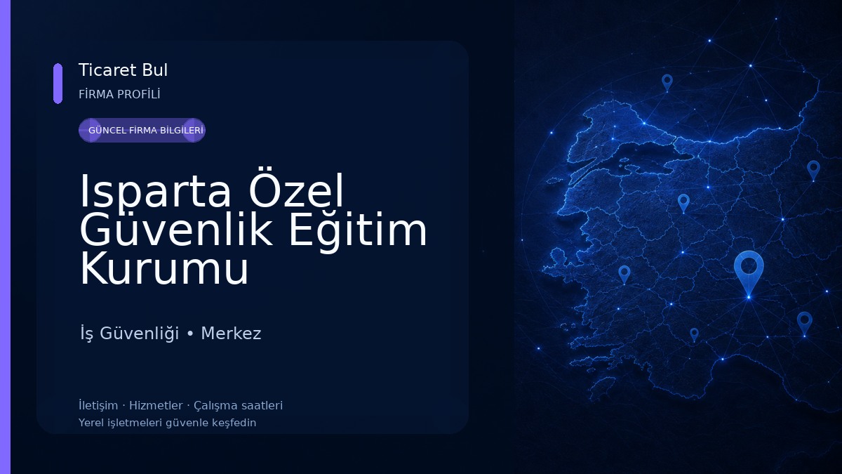Isparta Özel Güvenlik Eğitim Kurumu 