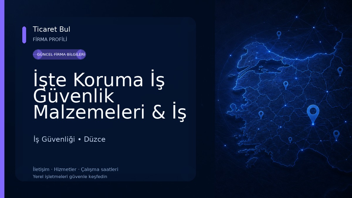 İşte Koruma İş Güvenlik Malzemeleri & İş Elbiseleri İş Güvenliği