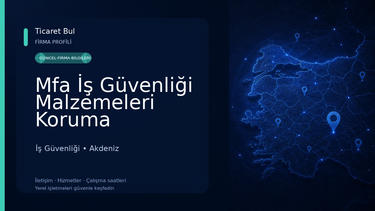 Mfa İş Güvenliği Malzemeleri Koruma Teknolojileri Donanım Ve Ekipmaları İş Güvenliği