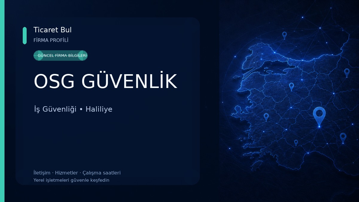 OSG GÜVENLİK İş Güvenliği