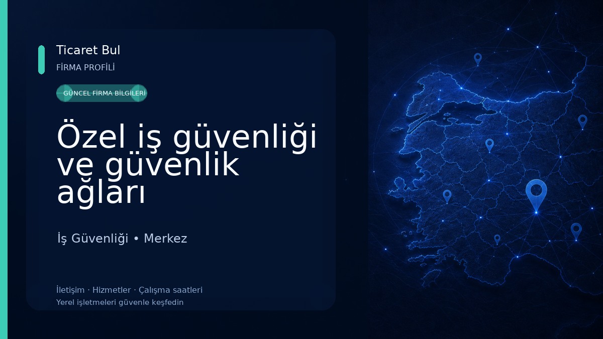 Özel iş güvenliği ve güvenlik ağları