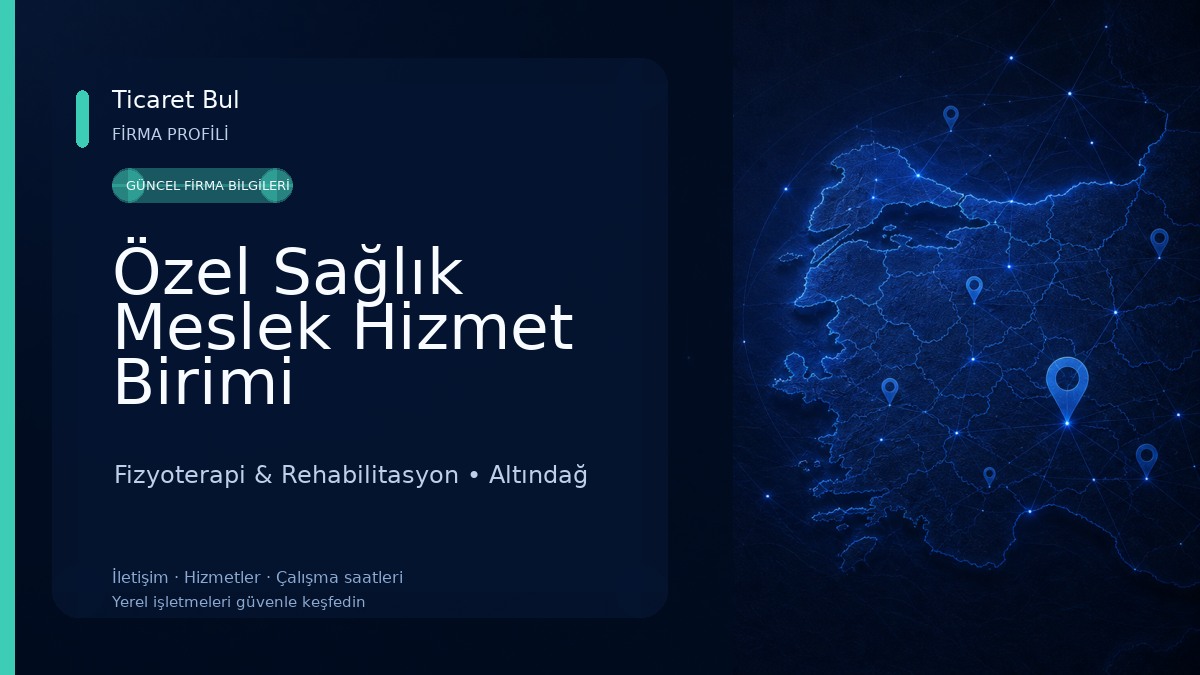 Özel Sağlık Meslek Hizmet Birimi Fizyoterapist Muhammed Faruk Yıldırım Fizyoterapi & Rehabilitasyon