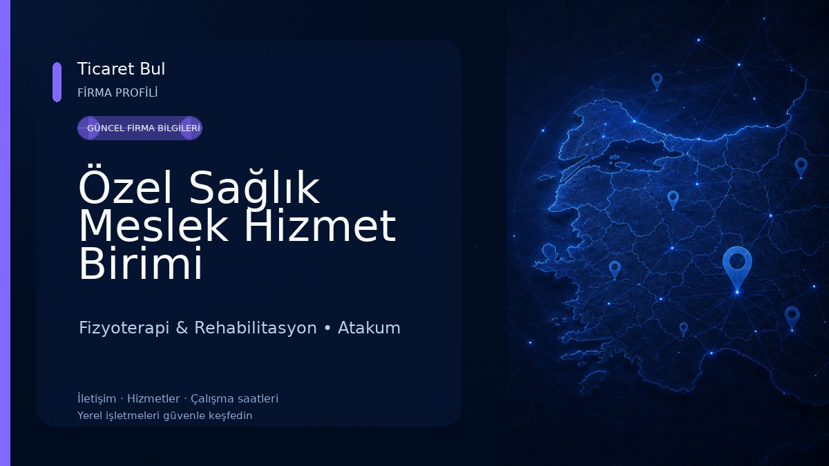 Özel Sağlık Meslek Hizmet Birimi Fizyoterapist Yaren Eşiyok Fizyoterapi & Rehabilitasyon