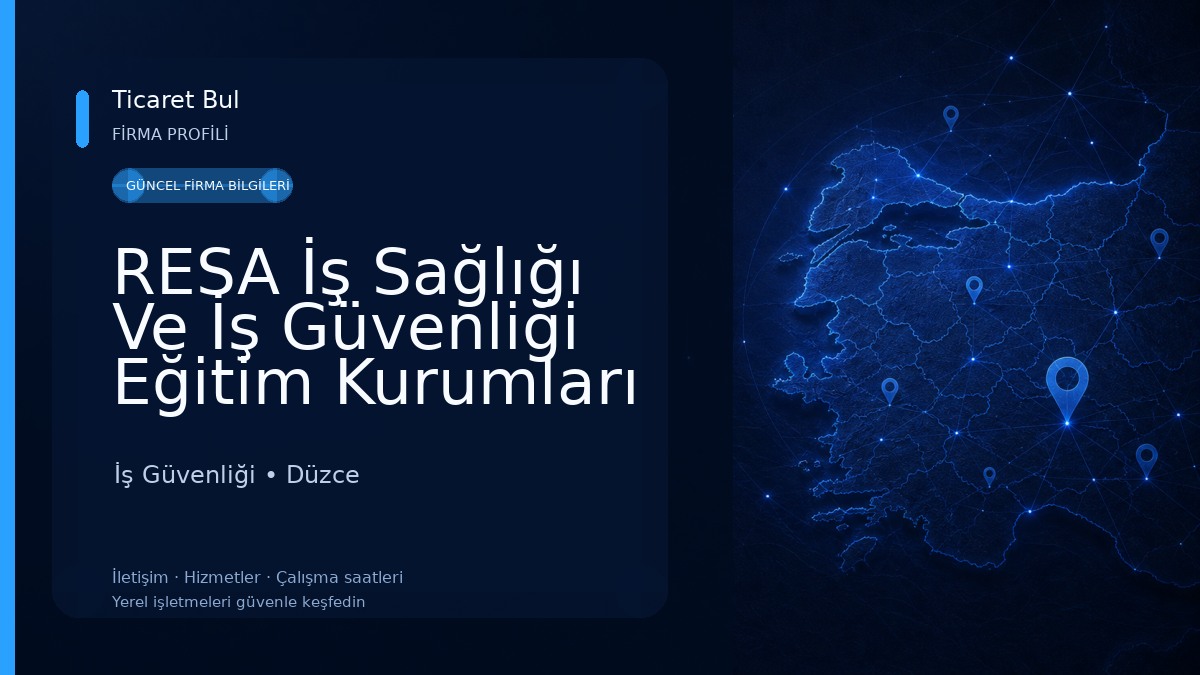 RESA İş Sağlığı Ve İş Güvenliği Eğitim Kurumları İş Güvenliği