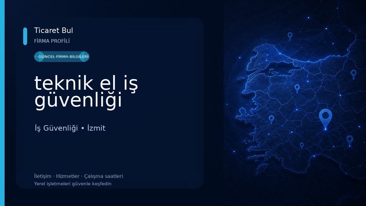 teknik el iş güvenliği 