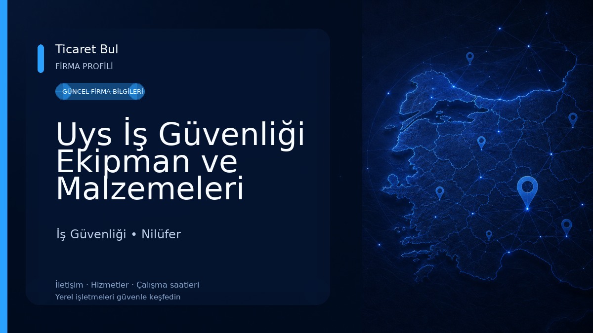 Uys İş Güvenliği Ekipman ve Malzemeleri Satış İmalat İş Güvenliği
