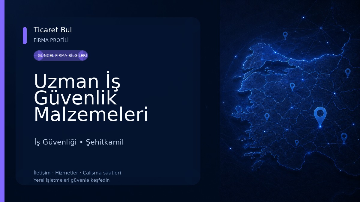 Uzman İş Güvenlik Malzemeleri 