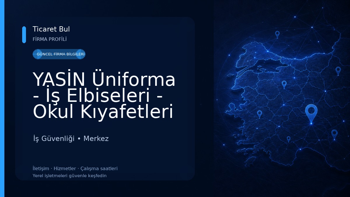 YASİN Üniforma - İş Elbiseleri - Okul Kıyafetleri - Hemşire Forması - Güvenlik Kıyafetleri - Doktor Forması - Scrubs İş Güvenliği