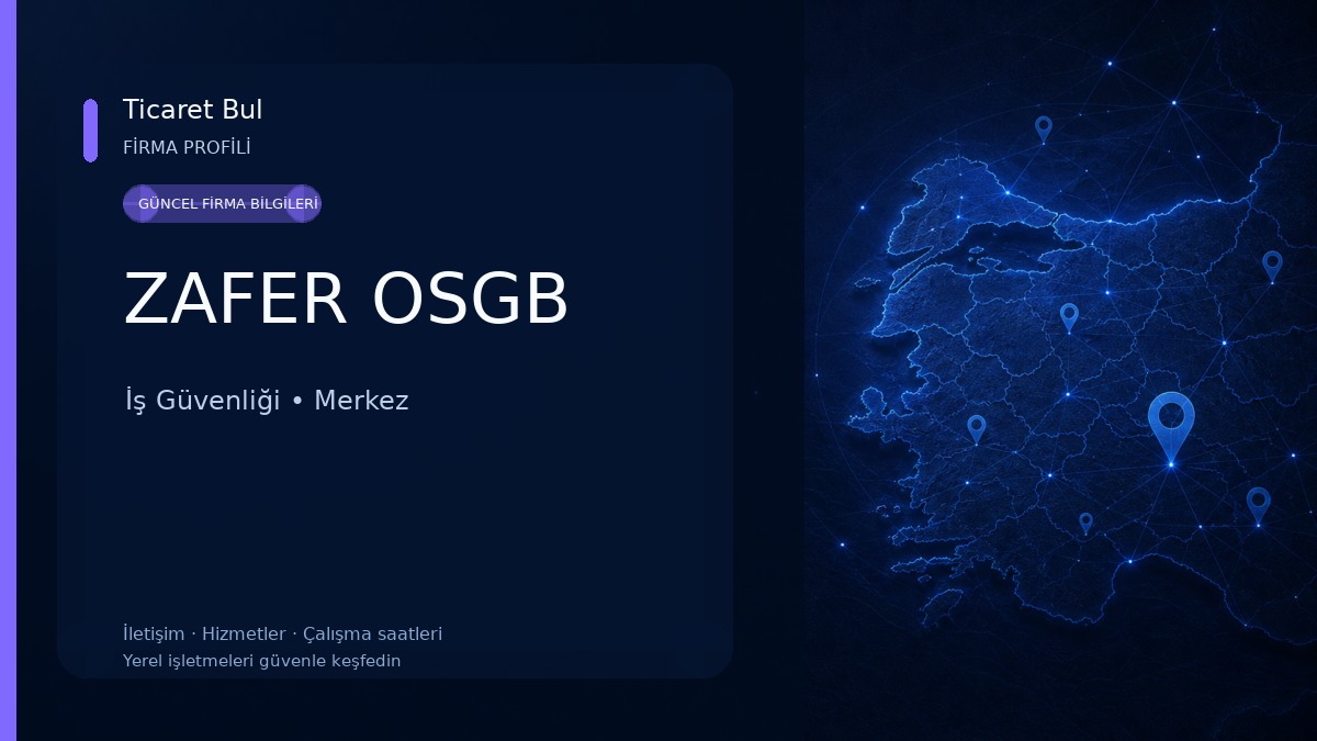 ZAFER OSGB İş Güvenliği