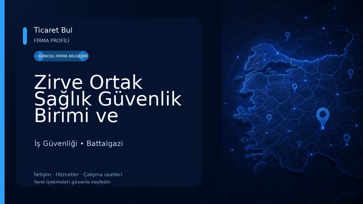 Zirve Ortak Sağlık Güvenlik Birimi ve Laboratuvar Hizmetleri İş Güvenliği